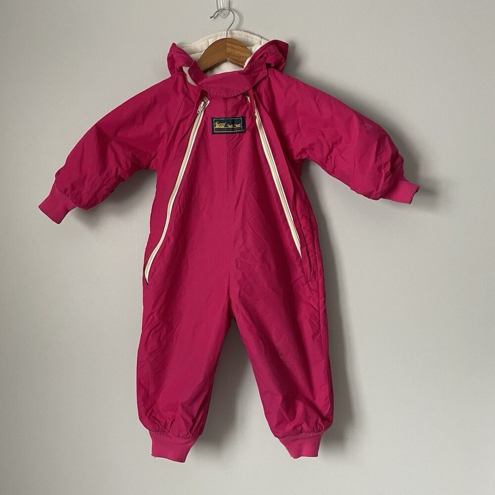 VTG American Widgeon San Francisco Girls Toddler Bunting Snowsuit Jacket 18mo-3T